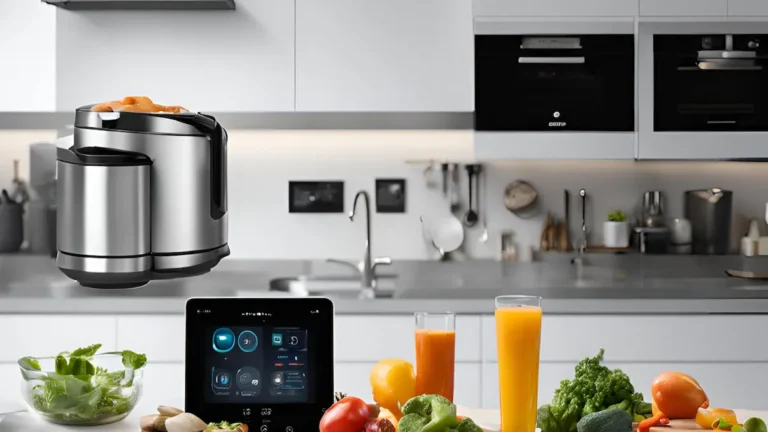 AI-integrated smart kitchen appliances automating cooking and meal planning