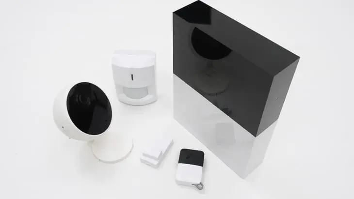 Abode Smart DIY home security system with base station, sensors, and integration with Alexa and Google Assistant
