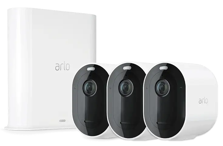 Arlo outdoor motion detection camera with 2K resolution, ideal for motion detection through windows and outdoor surveillance.