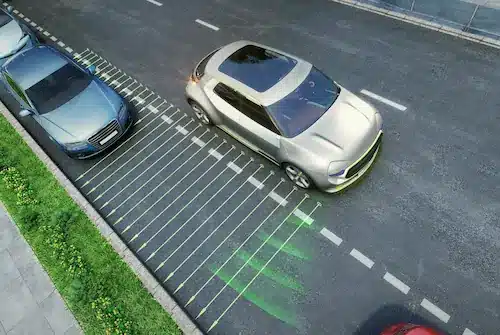 Park4U automated car parking assistant system in action, showcasing home automation for car parking with seamless parking assistance