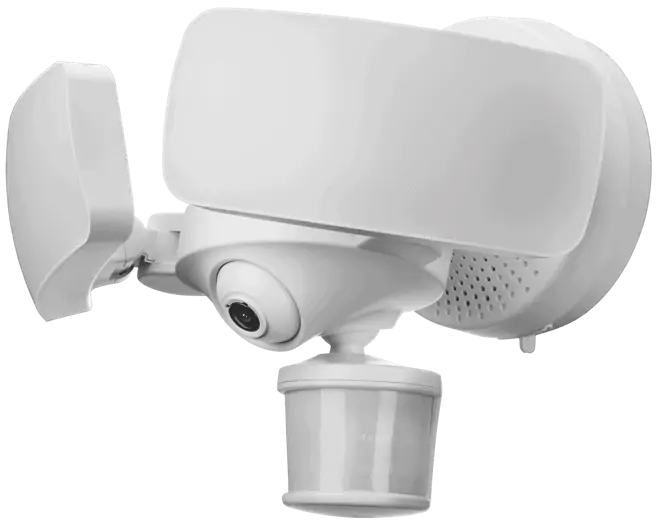 Kuna hidden motion detection camera integrated into a light fixture, perfect for discreet window and outdoor surveillance.