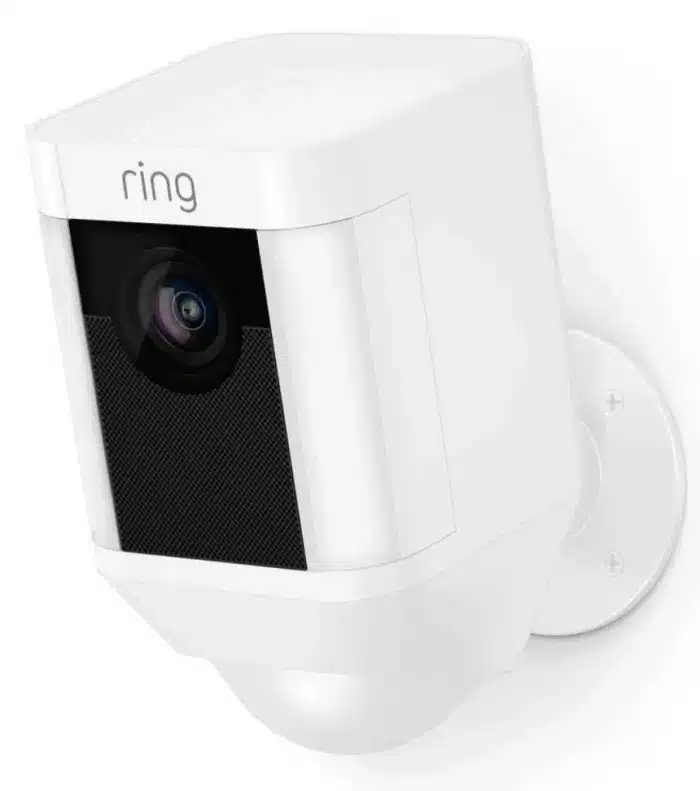 Ring indoor security camera with motion-activated light and motion detection, perfect for windows and night-time security.