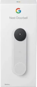 Google Nest Doorbell (Battery) with AI package detection and 3-hour free storage.
